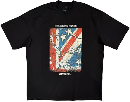 Official The Stone Roses Limited Edition ‘Side B’ Premium Collection Waterfall Jumbo-Print T-Shirt, X-Large