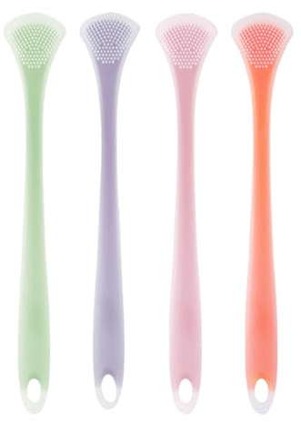Juego de raspadores de lengua, paquete de 4 cepillos de lengua, removedor eficaz y fiable, limpiador de silicona suave y aliento más fresco, herramientas de higiene para hombres, mujeres, niños