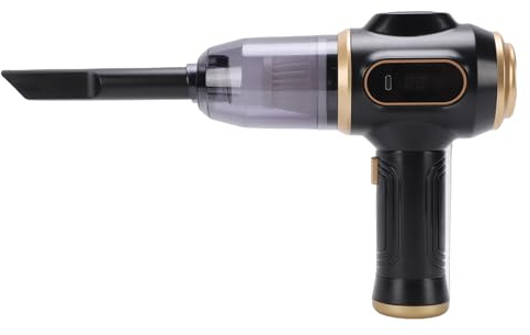 Bewinner Aspirateur de Voiture Portable, Aspirateur à Main Rechargeable à Forte Aspiration de 5 000 Pa avec Plusieurs Buses, Batterie de 3 000 MAh, 50 000 TR/Min pour Sièges de Voiture,
