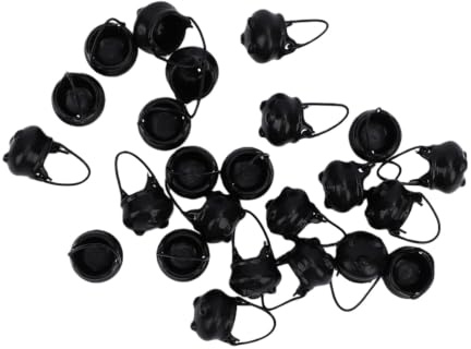 Generic Miniatyrgrytor Set 24st Svarta Kittel för Semesterdekorationer och Festfavoriter Plastmaterial (Minigrytor)