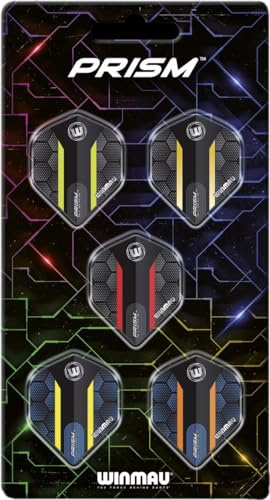 WINMAU - Dart Flight Collections - Dart Flights 5 Sets Per Pack (15 in Total) Extra Thick 100 Micron - Standard Shape Darts Flights - Professional Darts Accessories
