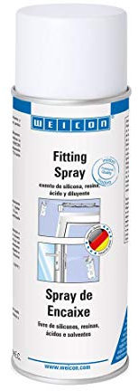 WEICON Fitting Spray 200 ml, aceite lubricante para herrajes y bisagras de ventanas, puertas, garajes, coches, cerraduras, etc.