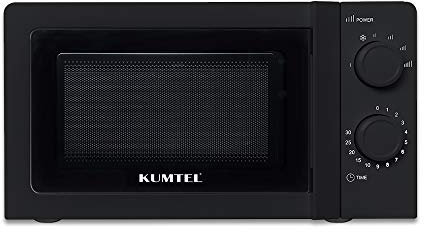 KUMTEL Microonde / 20 litri / 700 Watt / 6 livelli di potenza / piatto girevole in vetro (Ø 24,5 cm) / funzione di scongelamento temporizzato / facile da pulire interno