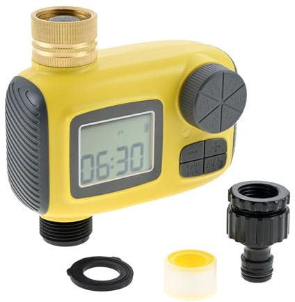 Aupoko Bewässerungscomputer mit Regenverzögerung/Automatischem & Manueller Modus, IP55 Wasserdicht, Großbild LCD-Display Wasser Zeitschaltuhr für Garten, Landwirtschaft & öffentliche Grünflächen