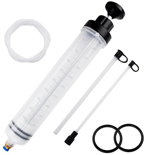 ANBOWEI oljesugpump 500 ml oljespruta handpump med slang | Motorolja sugpump oljesugspruta påfyllningspump oljepump för gräsklippare bil växellåda, bromsvätska, kylmedel, motor