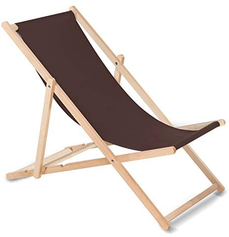 GreenBlue GB183 Sdraio in Legno di Faggio Mare Piscina Giardino Marrone