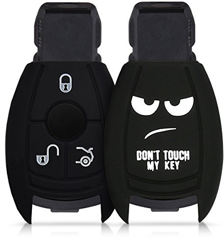 kwmobile Custodia Coprichiave Compatibile con Mercedes Benz con 3 tasti Cover - Copritelecomando Chiave Auto - Copri Chiavi Macchina Don't touch my Key
