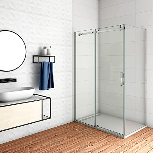 100x90x195cm Box Doccia Angolare Scorrevole vetro 8mm