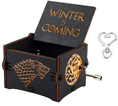 Cuzit Game of Thrones - Carillon a Tema di Film in Legno inciso, con manovella, Giocattolo Musicale per l'inverno, Ottimo Regalo per i Fan di Got, Marito, Amico, papà, Padre, Uomo