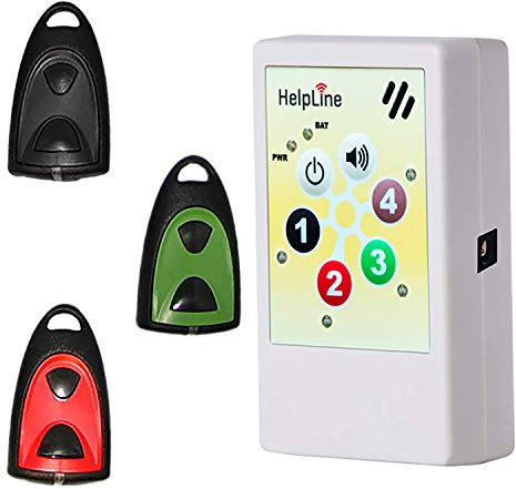 HelpLine Praxis: Notrufanlage mit Funksendern für Physiotherapie- und andere Praxen, mobiles Notrufsystem mit 3 Sendern