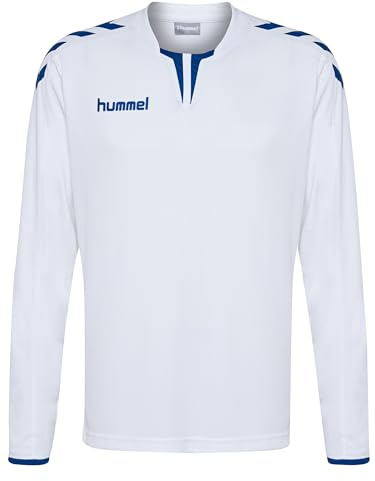 hummel Herren Trikot Core LS Poly Jersey 004615 White/True Blue PR S