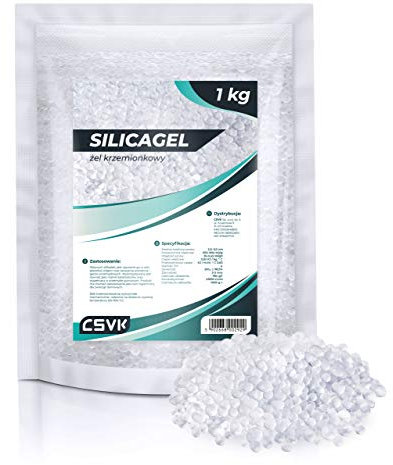 Wessper 1kg Silica Gel Weiß Regenerierbar Kieselgel, Trockenmittel Luftentfeuchter ohne Indikator | Universal Silikagel gegen Schimmel & Korrosion | Silicagel Zum Trockenblumen Haus Auto Vitrinen