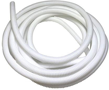 Tubo flexible corrugado de polietileno blanco, no dividido, 10 mm - 2 m