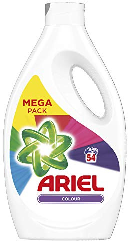 Ariel Washing Liquid Laundry Detergent, 54 Washes, Colour, Brrrilliant Stain Removal, Even In A Cold Wash