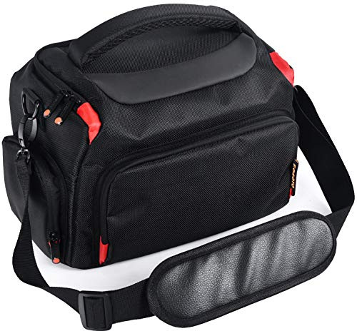 FOSOTO Funda Bolsa Cámara Réflex Digital DSLR SLR Protectora Estuche con Cubierta de Lluvia para Canon EOS 2000D 80D 350D 750D Nikon D3300 D3400 D5600 Sony Alpha A350 A900 Panasonic FZ28 FZ38 Fujifilm