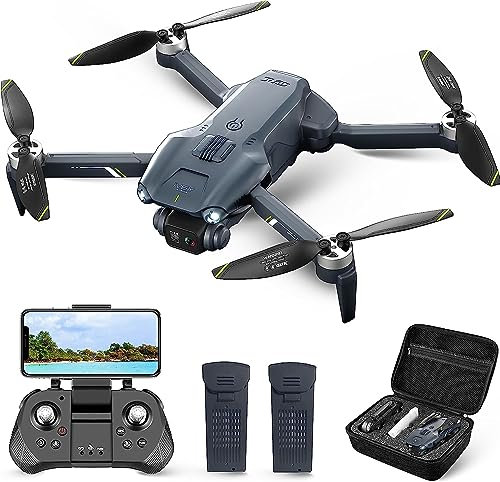 4DRC V28 Drone for Adults,1080P FPV Camera Drone for Kids Beginners,RC Quadcopter Helicopter Toys,Brushless Motor,Obstacle Avoidance, App Control, Trajectory Flight,3D Flips and 2 Batteries