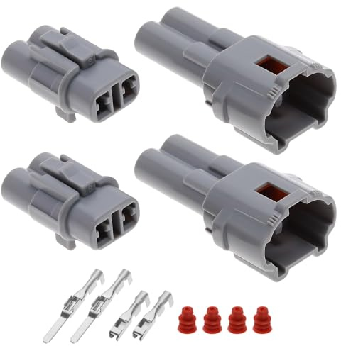 EMSea 2 Sets 2Pin Motorcycle Connector Kit Compatible with Sumitomo MT090 Compatible with Yamaha Compatible with Triumph Waterproof Automotic-Connector Plug