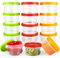 JNBGTU 15Pcs 250ml/8oz Small Plastic Food Container with Lids, Mini Snack Containers Snack Pots, Reusable Deli Containers Food Storage Jars, Dishwasher & Microwave & Freezer Safe