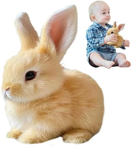 Realistischer plüsch, interaktiver Plüsch| Gefüllte interaktive Plüschfiguren Spielzeug | Elektronisches Haustier Realistisches Kaninchen, Springen, Zucken und Schütteln von Ohren