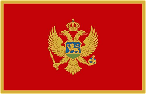 Deko Fahne – Montenegro – Gr. ca. 150 x 90 cm – 80112 – Decorazione a forma di Paesi Bandiera
