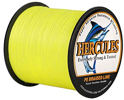 Hercules - Filo da pesca intrecciato a 4 fili, 100-2000m, 6-100lb, super morbido, polietilene, Lenze intrecciate per pesca con lenza, pesca da riva, pesca in mare, pesca in barca