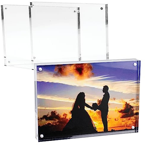 Mammoth DuraClear 13x18 cm Acrylrahmen - Rahmenlos, Dickes Design - Perfekt für Porträts, Kunstwerke und denkwürdige Ereignisse