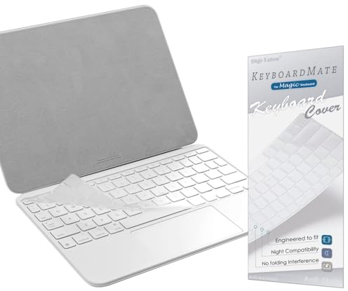 [with Function Keys] Keyboard Cover Protector Compatible with 2025 Magic Keyboard (for iPad Air 11 M3 & Pro 11 M4) / Magic Keyboard Folio (for iPad A16 & 10th Gen) - Ultra Thin Skin, Transparent