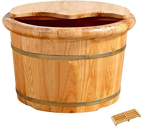 Foot Tub Wooden Foot Basin Household Gift Foot Bath Barrel Wooden Foot Tub Thicken Foot Basin Wooden for Soaking Feet Massager Foot Tub Bucket Foot Spa Tub Foot Soaking Foot Soaking Household Items De