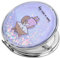 Specchio Tascabile Rotondo Specchio Compatto Specchio da Viaggio Portatile Specchio Pieghevole Ingranditore per Donne Uomini Borsa per il Trucco Borsa a Mano Tavolo da Ufficio 7*7cm (Volpe Viola)