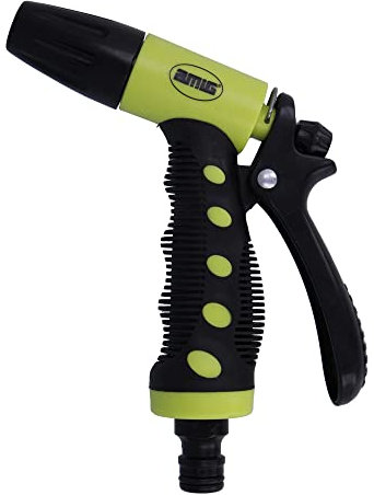 Amig - Pistola Irrigazione | Dimmerabile | 150mm | Flusso Facilmente Regolabile | Leva Di Bloccaggio Per Maggiore Convenienza | Plastica ABS E Gomma | Verde Pistacchio e Nero