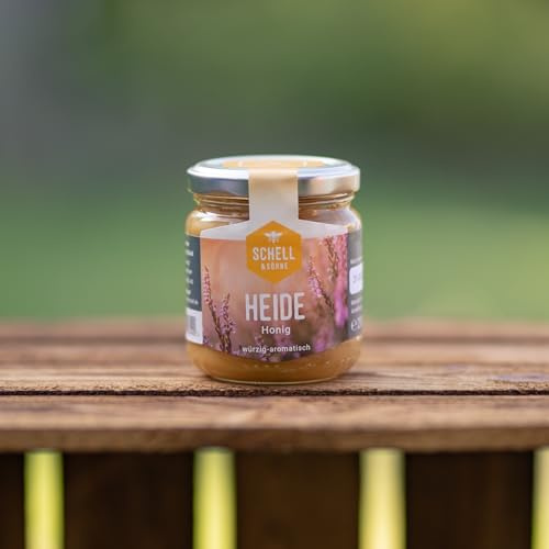 Deutscher Heidehonig 250g - Imkerei Schell - cremig gerührter Honig aus eigener Produktion - 100% Deutscher Honig von Sylt