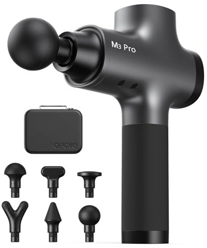 OPOVE M3 Pro 2 Massagepistole Massage Gun, Massagepistole Massagegerät LED-Display 2500U/min Masagegäret Pistole zur Linderung von Muskelschmerzen,Hellgrau
