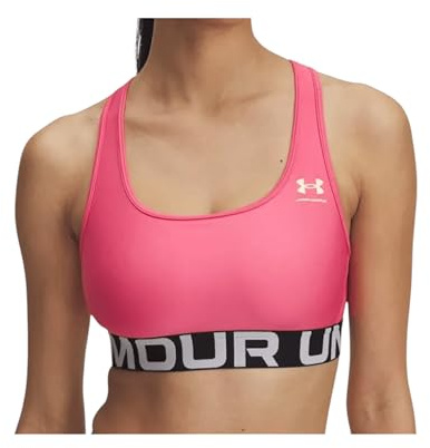 Under Armour HG Mid Sport-BH Damen rosaweiss, S Damen