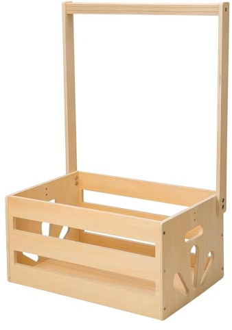 Scatola in legno per baby shower, armadio con maniglia, appendiabiti per bambini, pratica scatola di immagazzinaggio in bambù, multiuso per baby shower, cestino regalo per genitori incinte