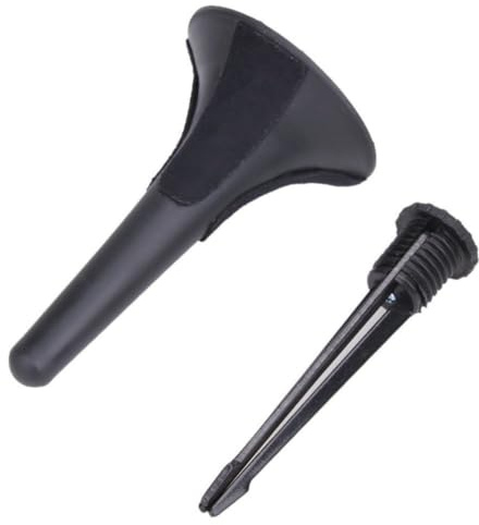 Lurrose Portable Foldable Trumpet Holder Stand with Detachable Metal Bracket and 3-leg Tripod Design for Maximum Stability, Black Metal and Plastic Wind Instrument Support
