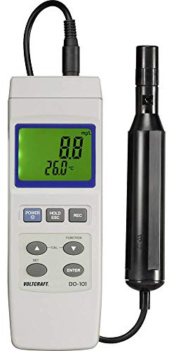 VOLTCRAFT DO-101 Sauerstoff-Messgerät 0-20 mg/l Wechselbare Elektrode, mit Temperaturmessfunktion