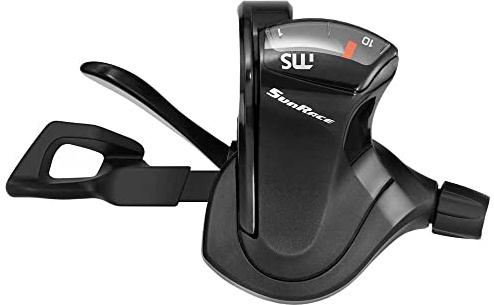 Comando Cambio 10V Destro Indicizzato in Alluminio Nero