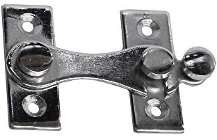 EDM 85068 Aldaba Mano Derecha en H de Cromo, Plateado, 4 cm