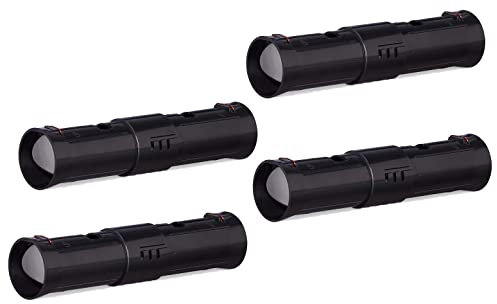 Maulwurffalle im Set, Wühlmausfalle Tube, Lebendfalle, Länge verstellbar, mit Kontrollöffnungen, Tierfreundlich, Kunststoff, Schwarz (4)