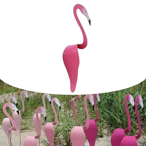 Ukisisi Art Metallique Oiseau Dansant Floride,Art Métallique du Jardin des Oiseaux Dansants De Floride,Flamant Rose Dansant De Floride,Moulin À Vent Flamant Rose, Décoration De Jardin Et De Cour
