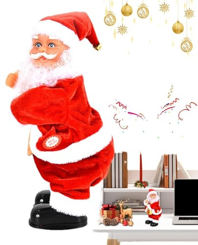 Générique Père Noël Twerk,Père Noël Twerk | Figurines Portables Douces du Père Noël,Poupées animées multifonctionnelles, Peluche électrique de noël, Jouets de père noël pour pour Le Nouvel an