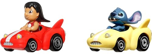 Hot Wheels leksaksbilar, set med 2 racerverse formgjutna fordon med karaktärsförare optimerade för prestanda på RacerVerse Track (stilar kan variera)