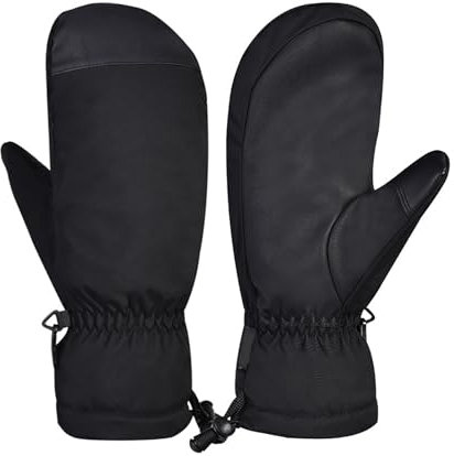 Klaisy Ski-Fäustlinge für Damen und Herren, Winterhandschuhe, wasserabweisend, Skihandschuhe, warme Handschuhe, Touchscreen-Handschuhe, Snowboard-Fäustlinge
