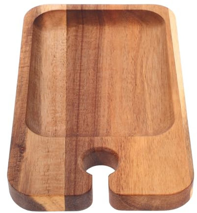 PRETYZOOM Bandeja De Madera Con Asas Para Servir Comida Bandeja De Madera Para Encimera De Cocina Para Comida Para Encimera De Cocina
