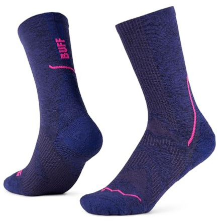 Buff| Calcetines Dryflx Crew Secado Rapido, Acolchado, Correr, Carreras, Frescos, Comodos, S, Azul