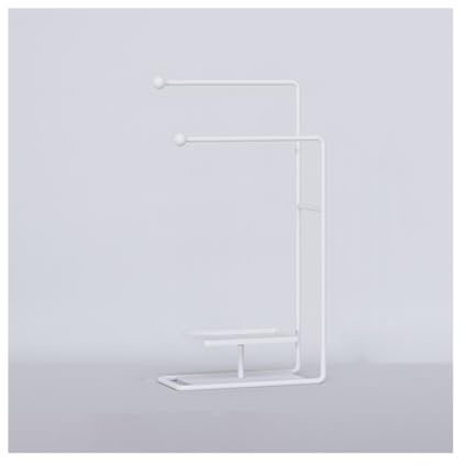 Toallero multicapa para baño, soporte independiente para toallas, almacenamiento sin taladro, soporte para toallas de baño, elegante diseño blanco