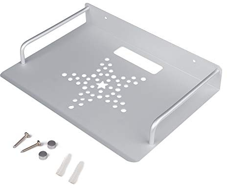 Lavandi Aluminum Alloy Router Bracket Wall Mounts, Wall Hanging Bracket, WiFi Bracket, TV Box Bracket, Set-top Box Bracket, TV Accessories Bracket, Projector Bracket(Silver)