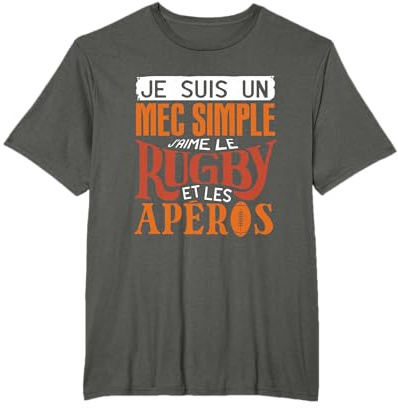 Maillot Rugby Homme Femme Cadeau Joueur De Rugby T-Shirt