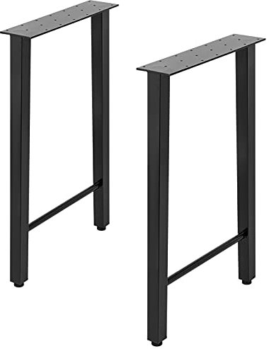 VEVOR 72CM Hoch Höhenverstellbare Füße Tragfähigkeit 300 kg für Möbel, Tischgestell Möbelwerkstatt Beine für Tischplatte, Trapez Tischbeine aus Metall Schwarz Vierkantrohr