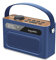 Inscabin M60 Tragbarer DAB/DAB + FM-Digitalradio/Tragbarer drahtloser Lautsprecher mit Bluetooth/Stereo-Sound/Doppellautsprecher/Doppelwecker/Akku/Schönes Design (Blau)